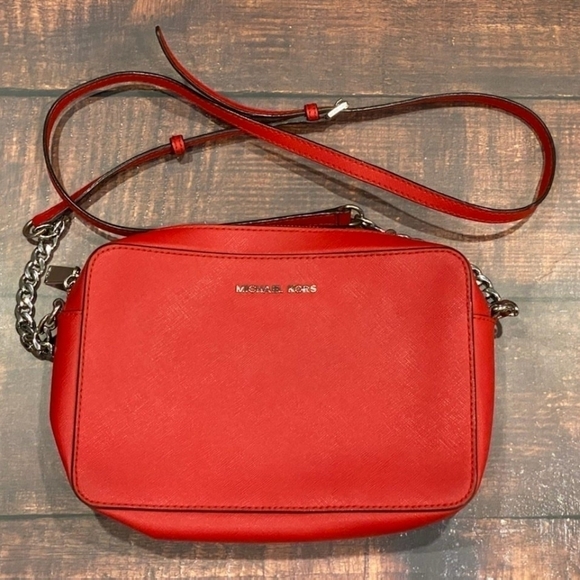 Michael Kors Handbags - Michael Kors Jet  Set Saffiano Leather Crossbody Bag